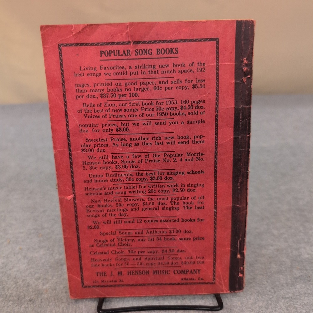 Vintage 1957 Singing In Heaven Sacred Songs Hymn Book J. M. Henson Music Co. - Picture 2 of 4